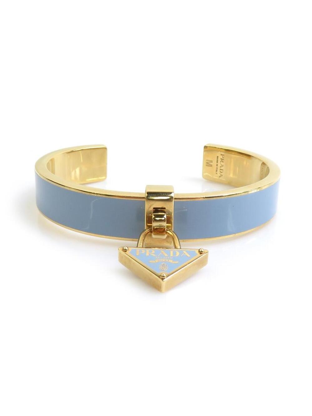 Auth Prada Bracelet Bangle Light #372195P39B